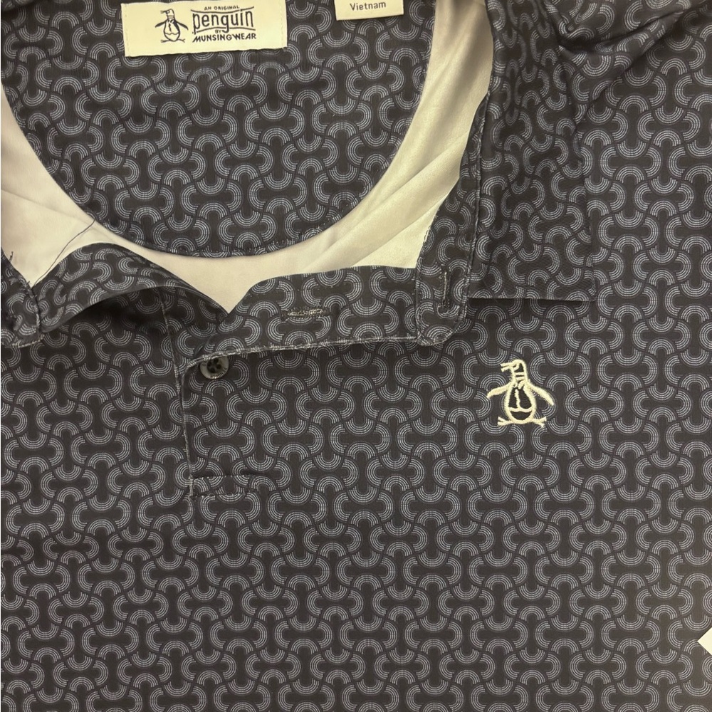 Original Penguin Men’s Blue Geo Polo Shirt - Picture 6 of 6